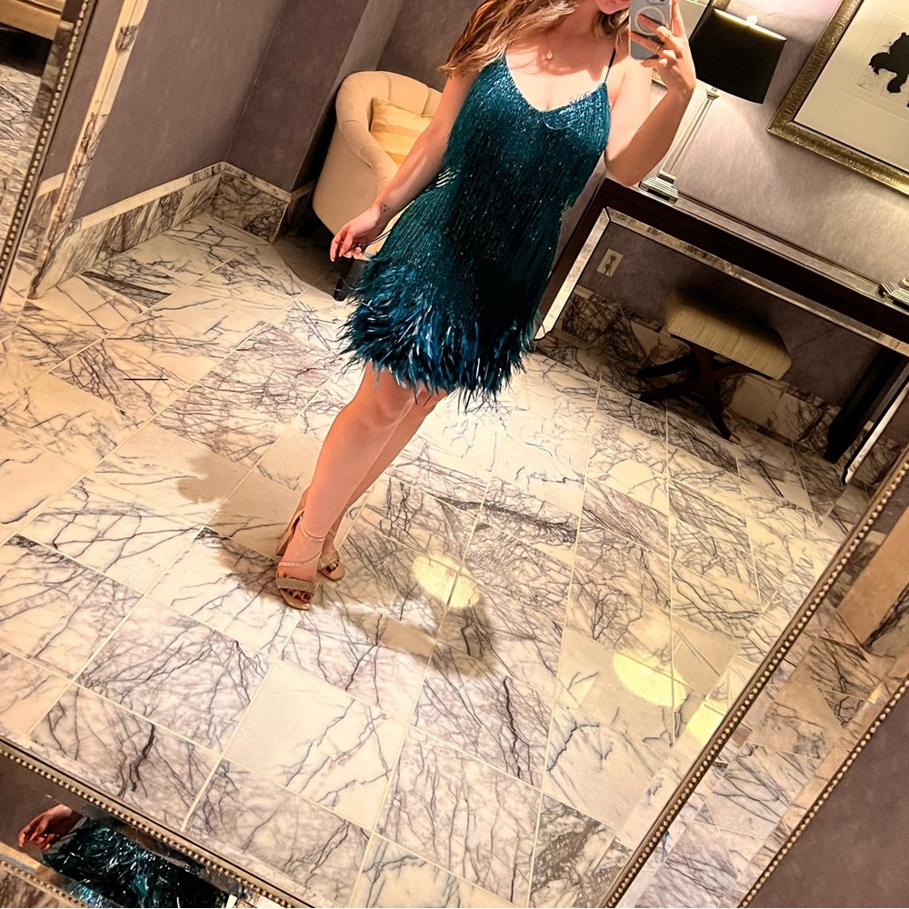 Nadine Merabi Lottie Dress Teal